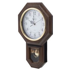 17IN WOOD PENDULUM CLK