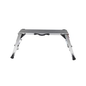 Folding Work Platform, Aluminum Drywall Stool Ladder, 660 Lbs Load Capacity Heavy Duty Work Bench W Non-Slip Feet, Ideal For Washing Vehicles, Cleanin