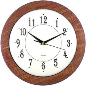12IN WOOD ROUND CLOCK