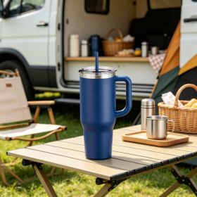 40 Oz Insulated Stainless Steel Water Bottle, Leakproof Double Walled Travel Coffee Mug For School & Work