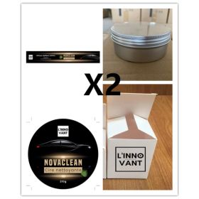 Car Diamond Crystal Wax Black Wax Coating Waxing Polishing Sewage Crystal Hard Wax (Option: White aluminum Package-Set1x2)