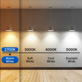 SANSI 60W Equivalent LED Light Bulbs, 22-Year Lifetime,  900 Lumens With Ceramic Technology,  Non-Dimmable, E26 Base, A15 Size, Energy-Efficient & Saf (Option: 4pack-2700K)
