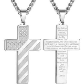 Cross Flag Necklace Hip Hop Titanium Steel (Option: Style 8 Steel)