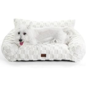 Made4Pets Medium Sage Green Plaid Pet Sofa Bed,Pickup Only (Option: White-Small)