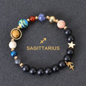 Eight Planets Twelve Constellations Bracelets Frosted Stone Beaded Bracelet (Option: Sagittarius)
