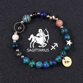 Twelve Constellations Bracelets Natural Stone Phoenix Lapis Lazuli Eight Planets (Option: Sagittarius)