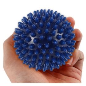 Hard thorn massage ball hand holding thorn ball touch training ball pvc acupressure massage ball yoga ball (Option: Blue-8cm)