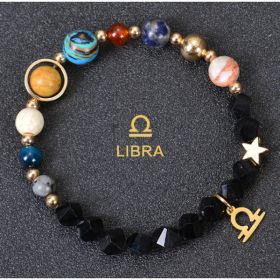 Eight Planets Twelve Constellations Bracelets Frosted Stone Beaded Bracelet (Option: Libra Tangent stone)