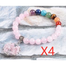 Crystal Beaded Bracelet (Option: Seven chakras 4PCS)