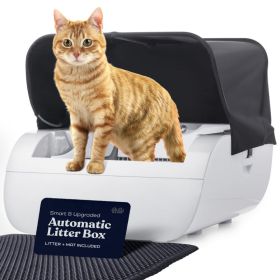 Smart Cat Litter Box Cat Litter Box Wide Opening (Option: Cream White)