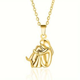Versatile Simple Women's Zinc Alloy Necklace (Option: Gold)