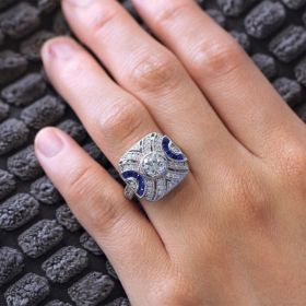 Blue topaz ring (Option: Blue-9)