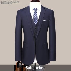 New Mens Formal Trousers For Suits And Professional Outerwear (Option: Navy Blue-2XL-One button)