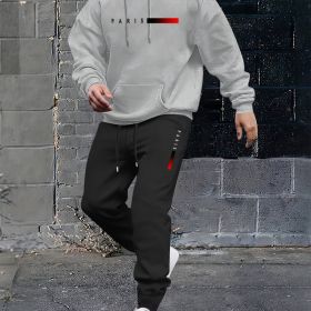 Women's Loose-fit Hoodie Jacket With Long Sleeves And Matching Pants (Option: Dim Gray-S)