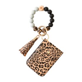 Silicone Bracelet Wrist Keychain Pendant (Option: K68326 Leopard)