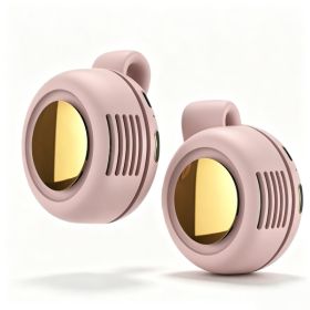 800mAH Mini Portable Silent Bladeless Fan Small Clip On Shirt Waist Adjustable Rotatable Camping Fan 3 Speed Type-C (Option: pink)