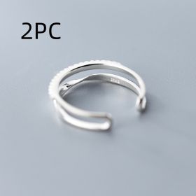 Twisted Double Row Drill Adjustable Hand Jewelry (Option: As shown 2PC)