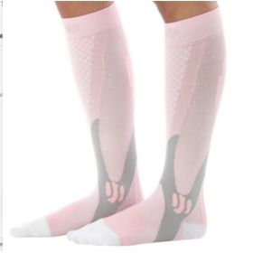 Compression Socks For Men&Women Best Graduated Athletic Fit For Running Flight Travel Boost Stamina Circulation&Recovery Socks (Option: Pink 3PC-L XL)