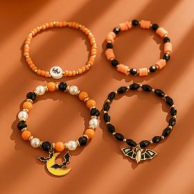 Personality Simple Bat Crystal Bracelet Suit (Option: 04 5279 Mixed Colors)