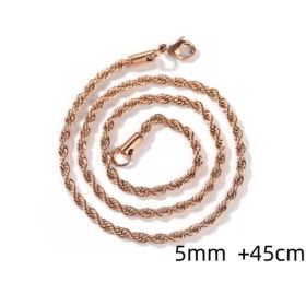 Stainless Steel Compass Circular Necklace (Option: Rose Gold)