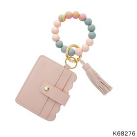 Silicone Bracelet Wrist Keychain Pendant (Option: K68276 Pink)