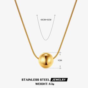 Women's Gold Small Round Beads Transfer Bead Necklace (Option: Gold A)