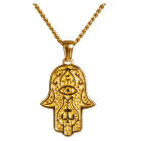 Necklaces (Option: Gold-Hamsa necklace)