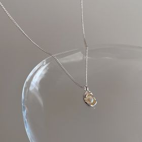 Irregular Zircon Pearl Metal Pendant For Women (Option: Pearl Metal Necklace)