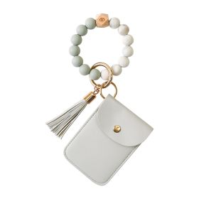 Silicone Bracelet Wrist Keychain Pendant (Option: K68326 Gray)