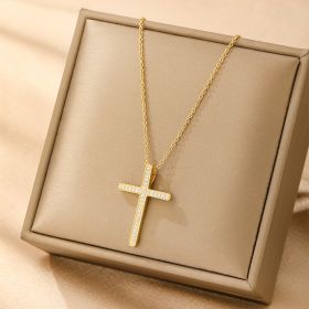 Light Luxury Necklace All-match Love Women (Option: Cross)