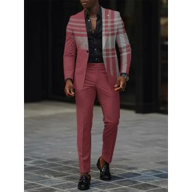 Mens New Autumn Slim-Fit Two-Piece Suit (Option: G111P025-S)