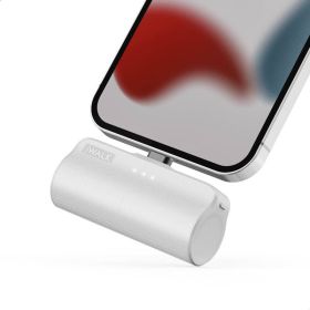 Local US Stock Unique Mini Power Bank 3350mAh Fast Charging Lipstick Size Phone Portable Charger With Built-in Type C Plug (Option: white)