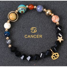 Eight Planets Twelve Constellations Bracelets Frosted Stone Beaded Bracelet (Option: Cancer Tangent stone)