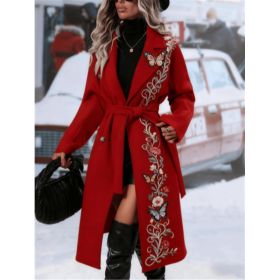 Fashionable Casual Long Coat (Option: 2xL-Red9)