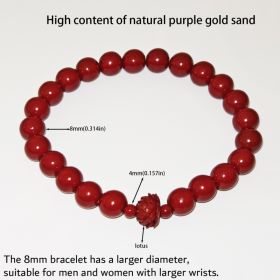 7 Styles Of Cinnabar Bracelets 8mm And 6MM (Option: Lotus-8mm)