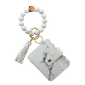 Silicone Bracelet Wrist Keychain Pendant (Option: K68230 Marble)