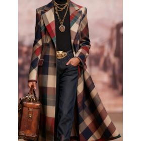 Retro-modern Casual Style Long Suit Coat (Option: 2style-M)
