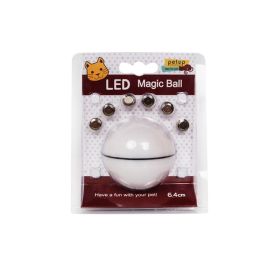 LED Laser Electronic Rolling Pet Funny Cat Toy Ball (Option: white)
