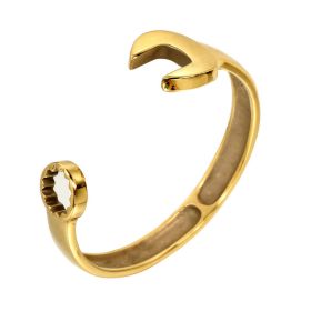 Stainless Steel Personalized Simple Wrench Screw Popular Titanium Steel Bracelet (Option: Gold)