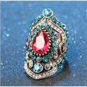 Bohemian style jewelry set (Option: COLOR-RING-10 SIZE)