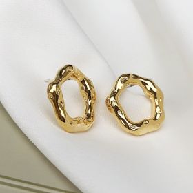 Vintage personality French cold wind ring (Option: Earrings-7US)