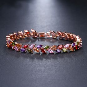 Fashion horse eye zircon bracelet (Option: Color)