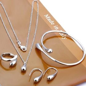 Oval Earring Set (Option: silver)