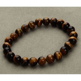 Aventurine Blue Sandstone Beads Round Bead Bracelet Bracelet (Option: Yellow tiger eye)