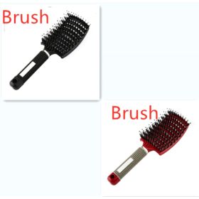 Hairbrush Anti Klit Brushy Haarborstel Women Detangler Hair Brush Bristle Nylon Scalp Massage  Teaser Hair Brush Comb (Option: 2-Brush-Set)