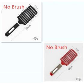 Hairbrush Anti Klit Brushy Haarborstel Women Detangler Hair Brush Bristle Nylon Scalp Massage  Teaser Hair Brush Comb (Option: 2-No brush-Set)