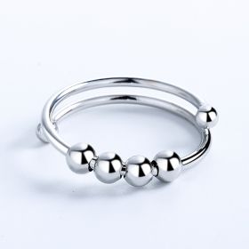 Accessories Amazon Ins Geometric Beaded Bracelet (Option: Silver-Silver-300PCS)