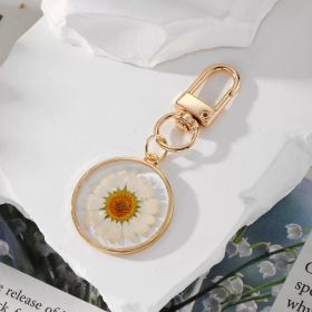 Ecofriendly Acrylic Keychain With Tassel With Brass Ring (Option: beige)