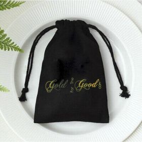 Flannel Jewelry Packaging Drawstring Drawstring Pocket Mobile Power Earphone Storage Bag (Option: Gold 100pcs-9x12cm)