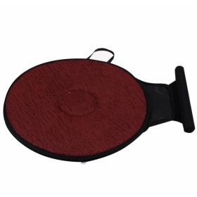 360 Degree Rotation Seat Cushion Mats For Chair Car Office Home Bottom Seats Breathable Chair Cushion For Elderly Pregnant Woman (Option: Circle-Wine Red)